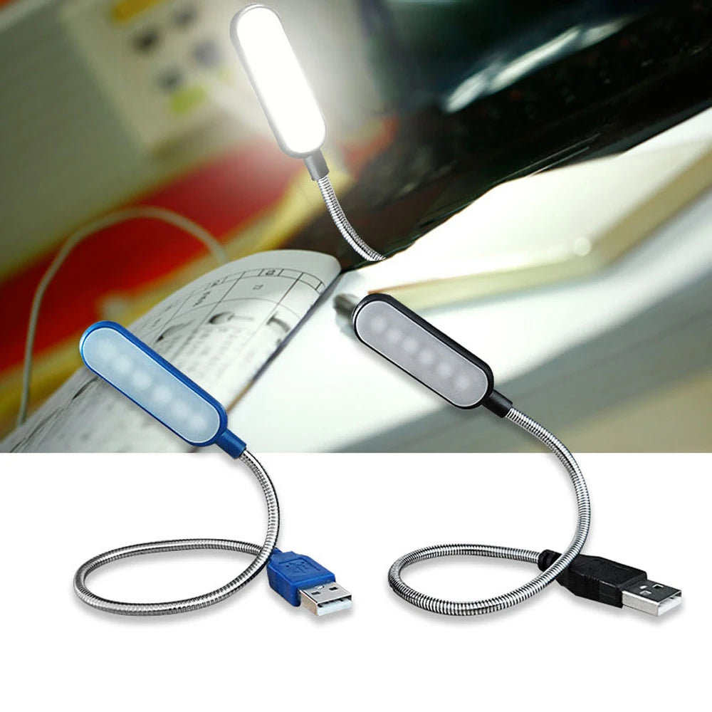 Portable USB LED Mini Book Light – Flexible Reading Lamp for Laptops & Power Banks