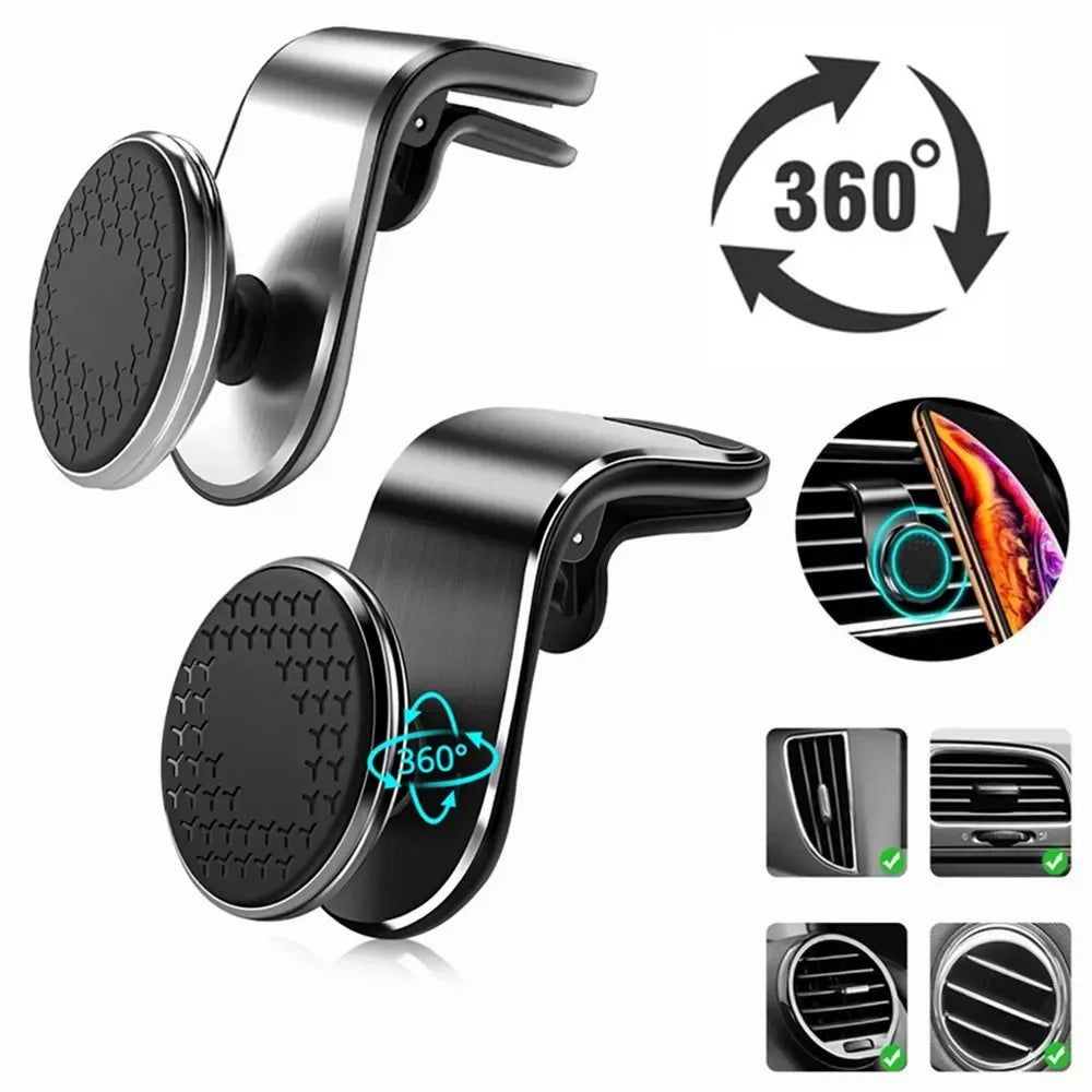 360° Magnetic Car Phone Holder – Secure Air Vent Mount for Hands-Free Driving