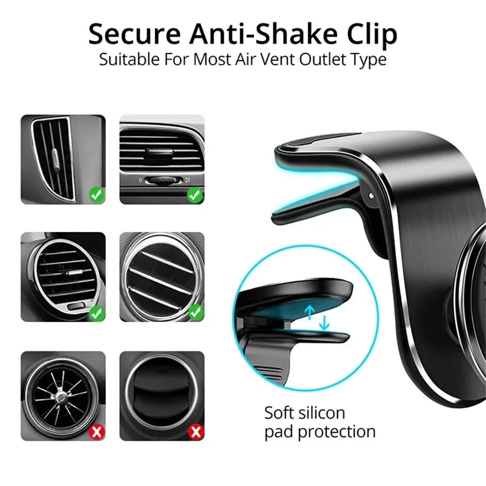 360° Magnetic Car Phone Holder – Secure Air Vent Mount for Hands-Free Driving