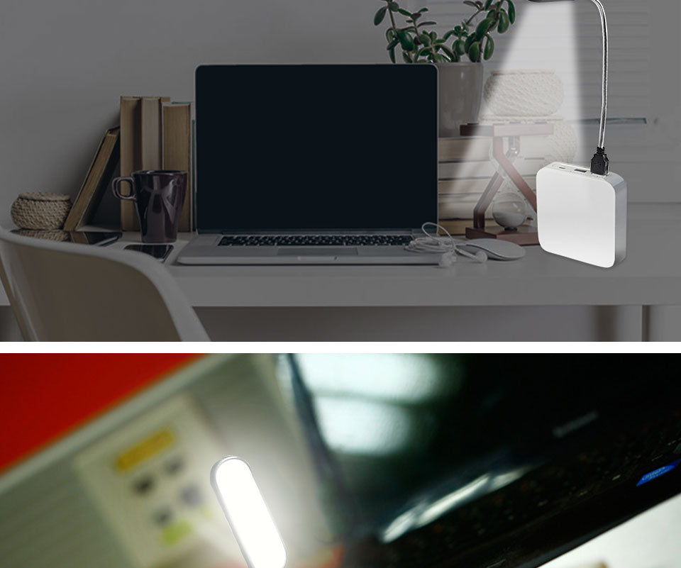 Portable USB LED Mini Book Light – Flexible Reading Lamp for Laptops & Power Banks