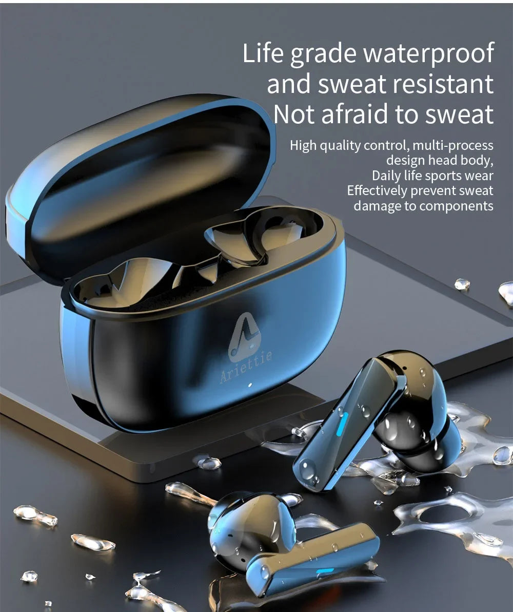 Ariettie Mate 50 Bluetooth Earbuds – Wireless HiFi Sound & Touch Control