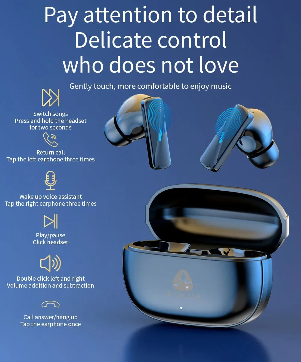 Ariettie Mate 50 Bluetooth Earbuds – Wireless HiFi Sound & Touch Control