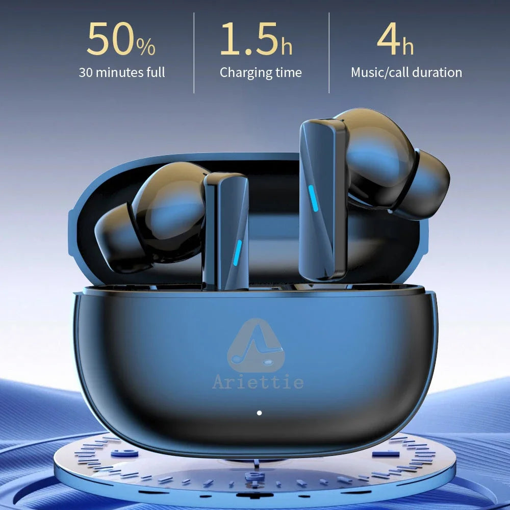 Ariettie Mate 50 Bluetooth Earbuds – Wireless HiFi Sound & Touch Control