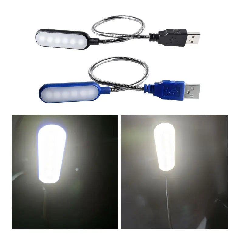 Portable USB LED Mini Book Light – Flexible Reading Lamp for Laptops & Power Banks