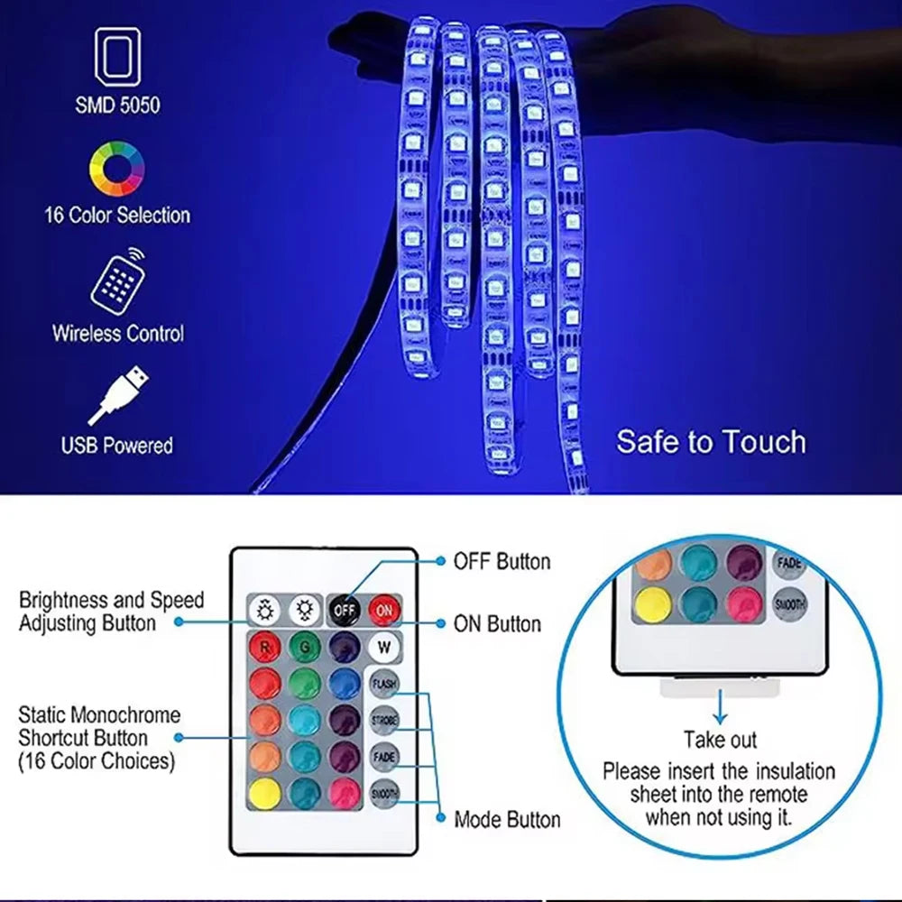 Brangdy LED Strip Lights – Bluetooth-Controlled RGB Lights for TV & Room Décor